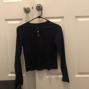 Brandy Melville navy Henley top